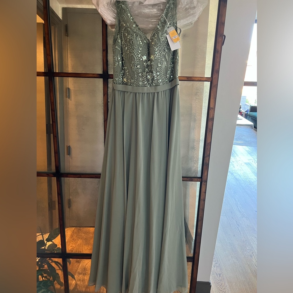 Kennedy Blue Dress style 28261 B in Moss